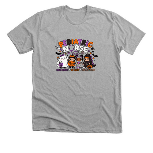 Le Bonheur Boo Crew: Pediatric Nurse Edition, a Athletic Heather Premium Unisex Tee