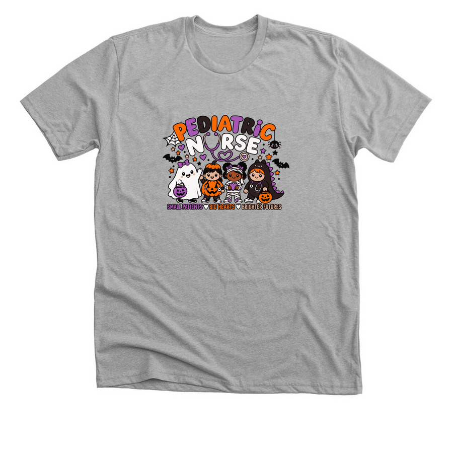Le Bonheur Boo Crew: Pediatric Nurse Edition, a Athletic Heather Premium Unisex Tee