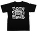 Food and Friends, a Black Comfort Colors Unisex Tee (back-view)