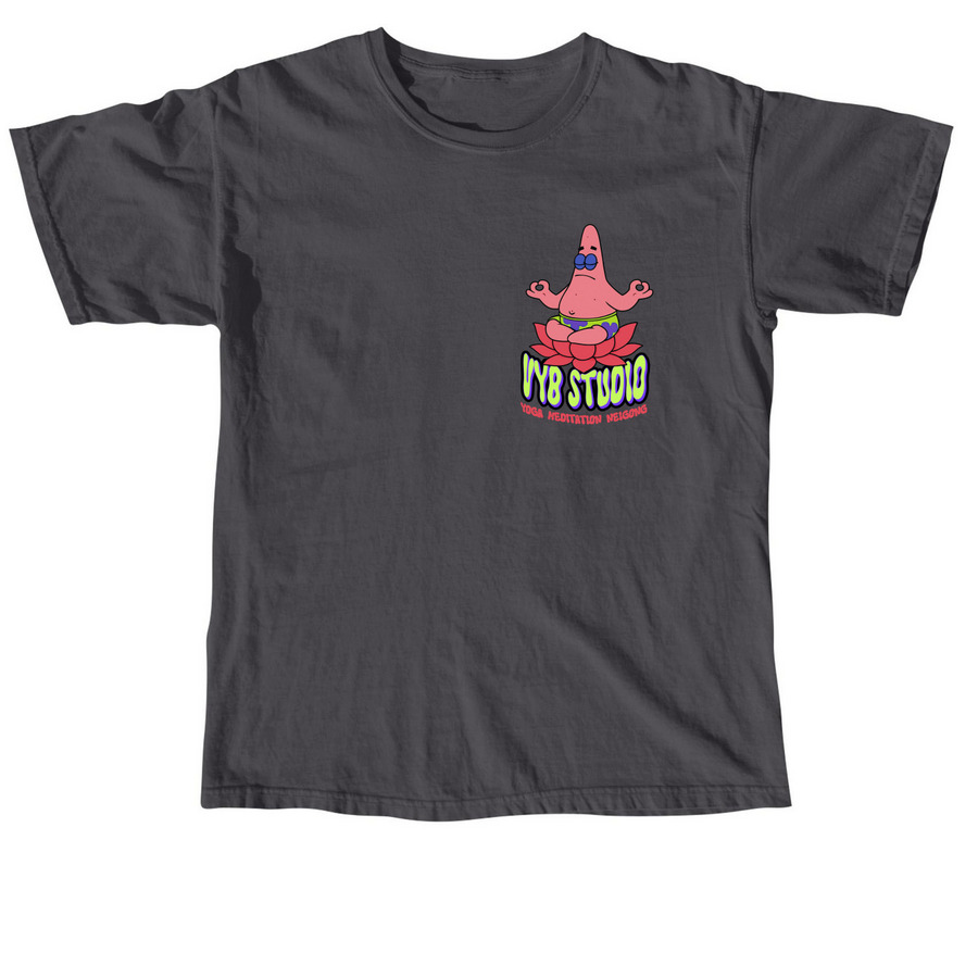 Patrick Star Meditating, a Graphite Comfort Colors Unisex Tee