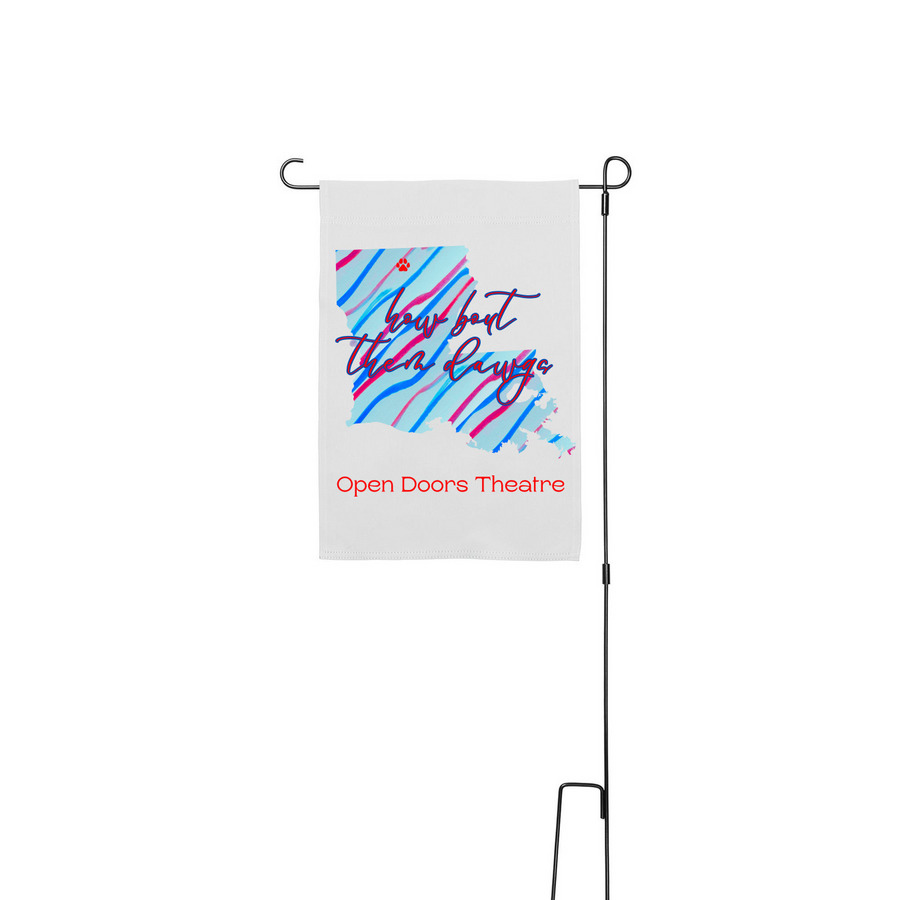 Tootie "Ruston, LA" Art Fill Flag, a White 12" x 18" Yard Flag with Stake