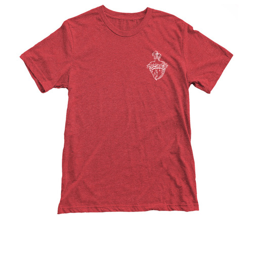 Sacred Heart of Jesus, a Vintage Red Triblend Unisex Tee