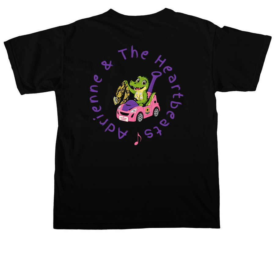 #TEAMADRIENNE SHIRTS, a Black Comfort Colors Unisex Tee (back-view)