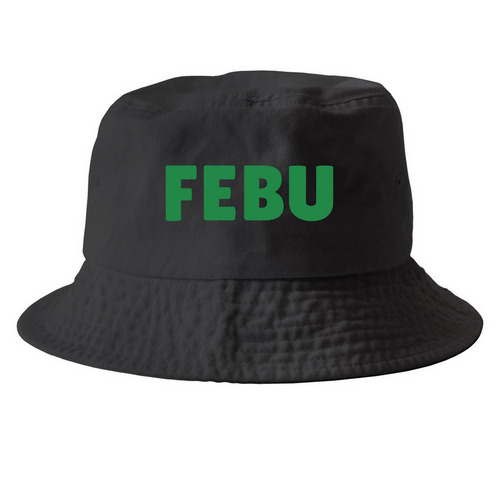 FEBU College Apparel, a Black Printed Bucket Hat