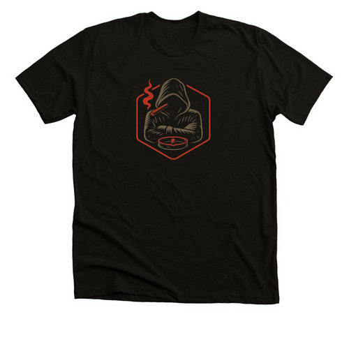 Ashtray Illuminati 1, a Solid Black Blend Premium Unisex Tee