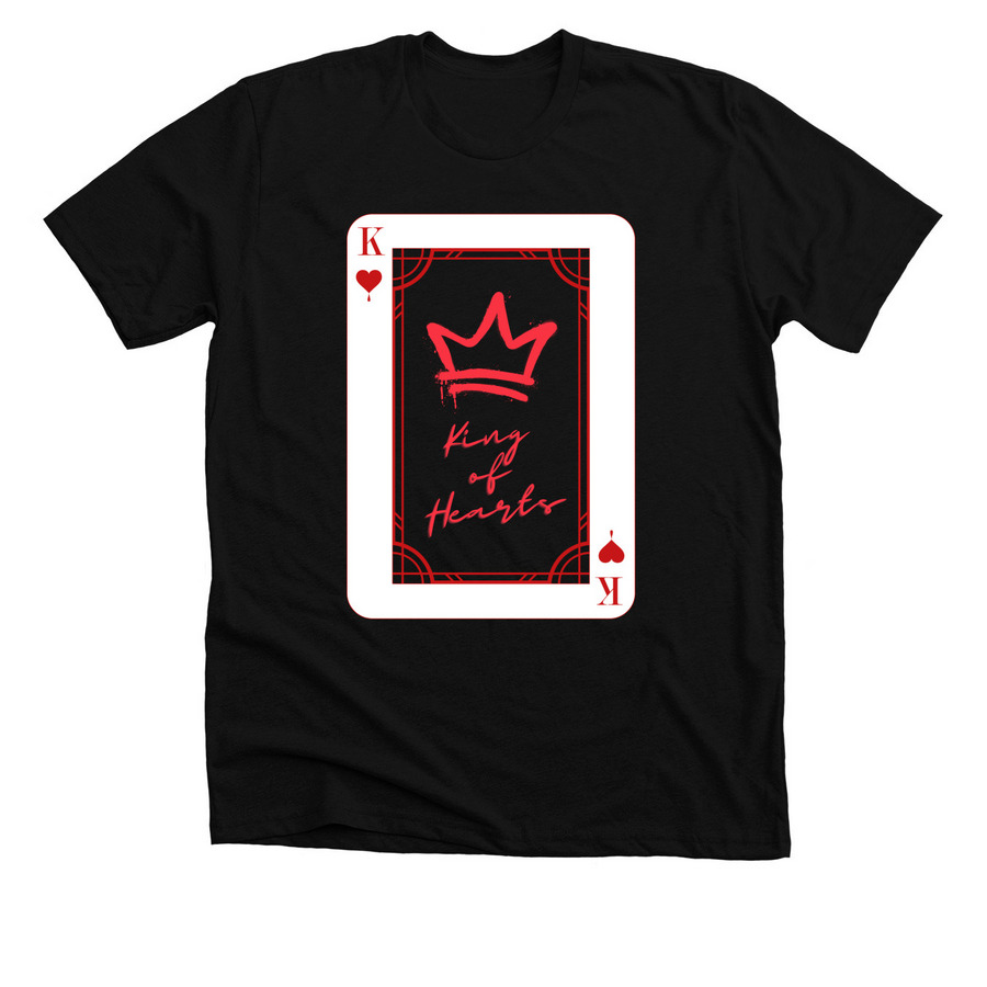 PARADOX MERCH - King of Hearts, a Solid Black Blend Premium Unisex Tee