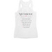 Women?s performance MR tee shirt&nbsp;, a White Women's Racerback (back-view)
