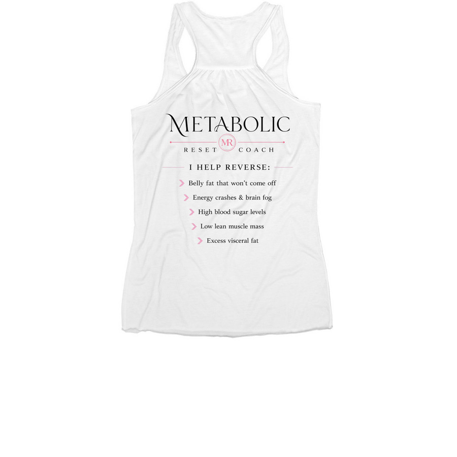 Women?s performance MR tee shirt&nbsp;, a White Women's Racerback (back-view)