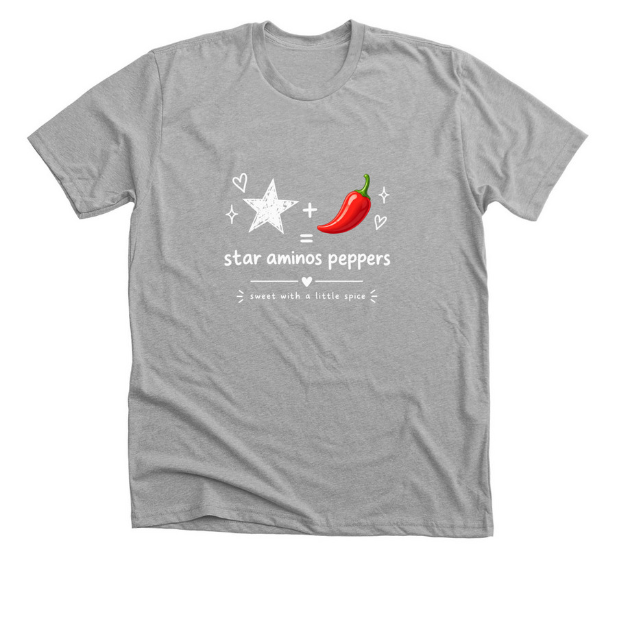 Star Aminos Peppers, a Athletic Heather Premium Unisex Tee