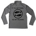 NDI: Ain't Fishing, Ain't Following (Active), a Grey Concrete Youth Performance Quarter Zip Pullover (back-view)