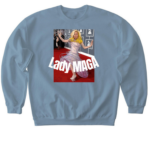 Lady MAGA&nbsp;, a Stone Blue Softstyle Crewneck Sweatshirt