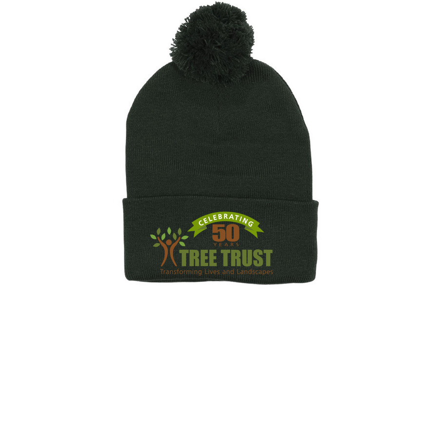 Tree Trust 50th&nbsp;Beanies, a Forest Printed Pom-Pom Beanie