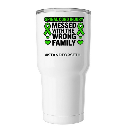 StandForSeth, a White Insulated Tumbler