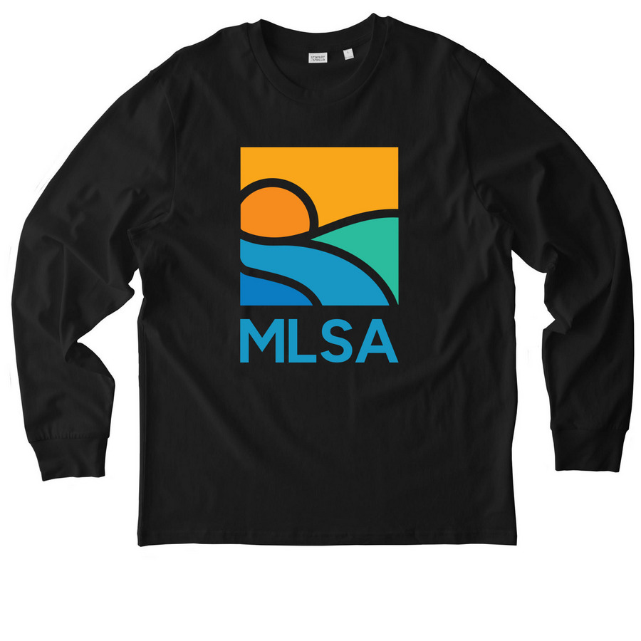 Large MLSA Logo Shirts, a Black Stanley/Stella Unisex Creator 2.0 Long Sleeve Tee