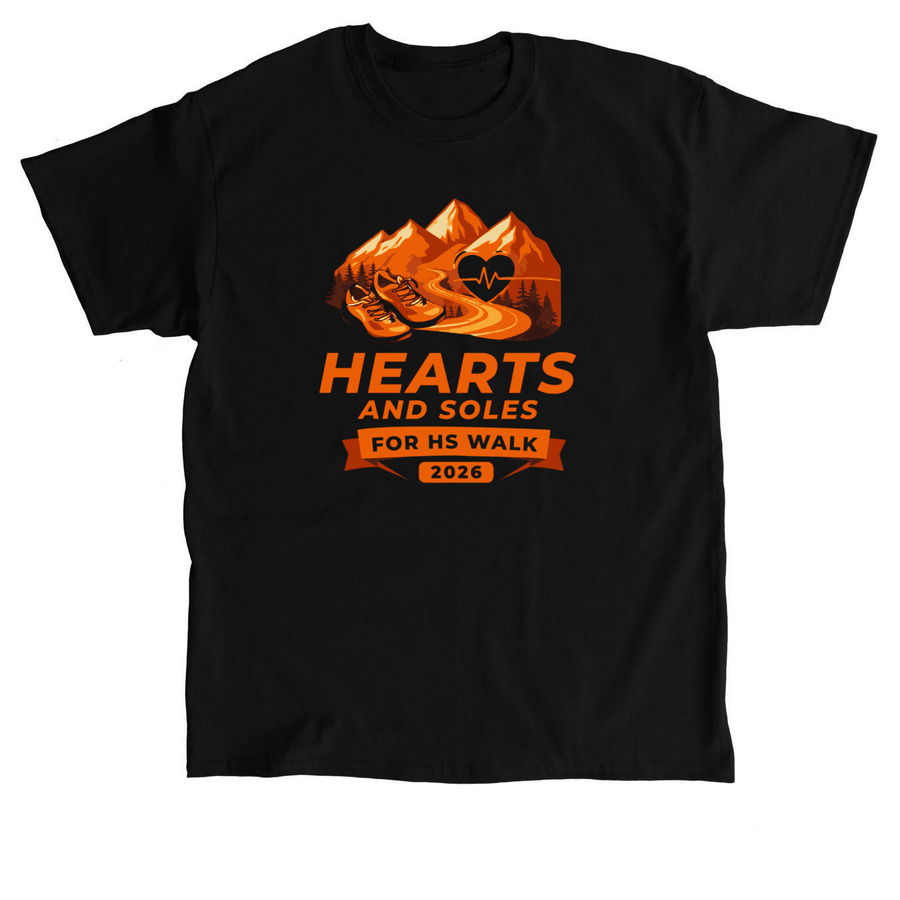 2026 Hearts & Soles for HS Walk, a Black Classic Unisex Tee