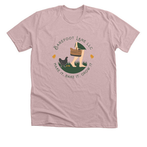 Barefoot Lane LLC Merch!, a Heather Pink Gravel Premium Unisex Tee