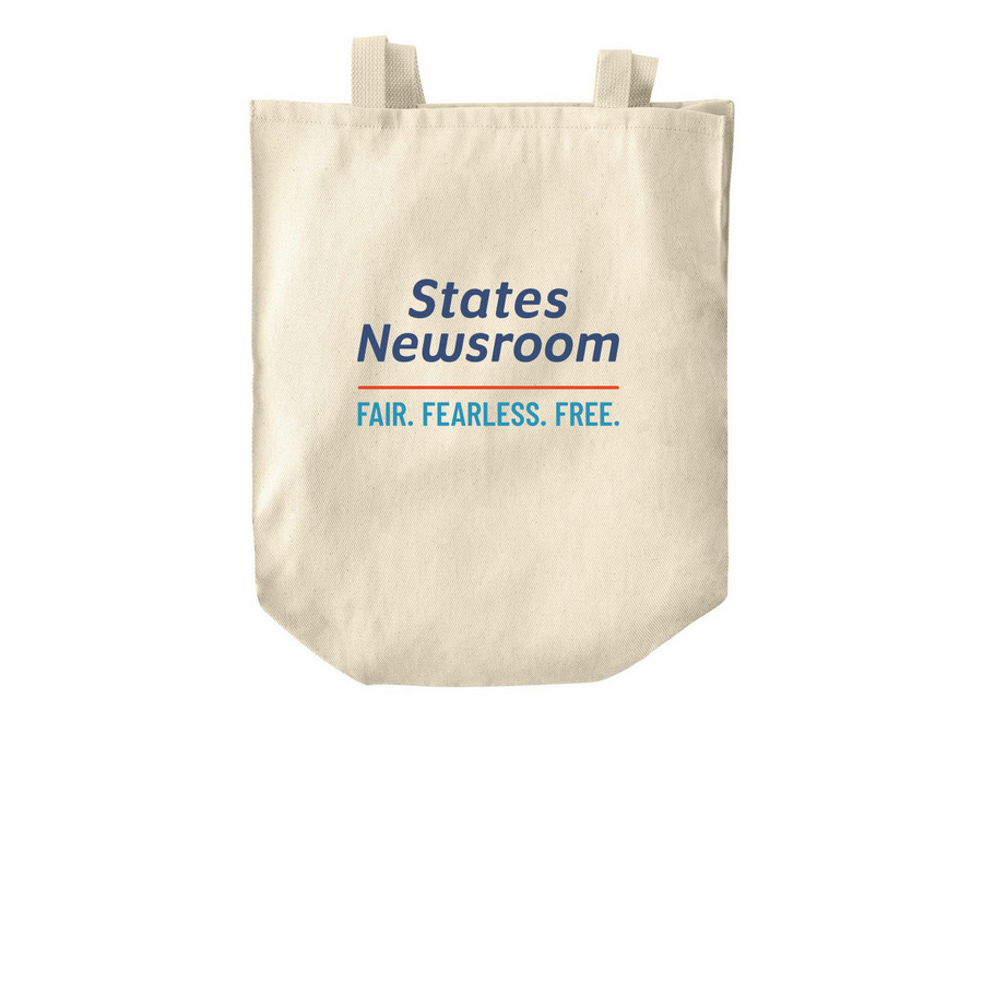 All the news you can haul, a Natural Over-the-Shoulder Shopping Tote Bag
