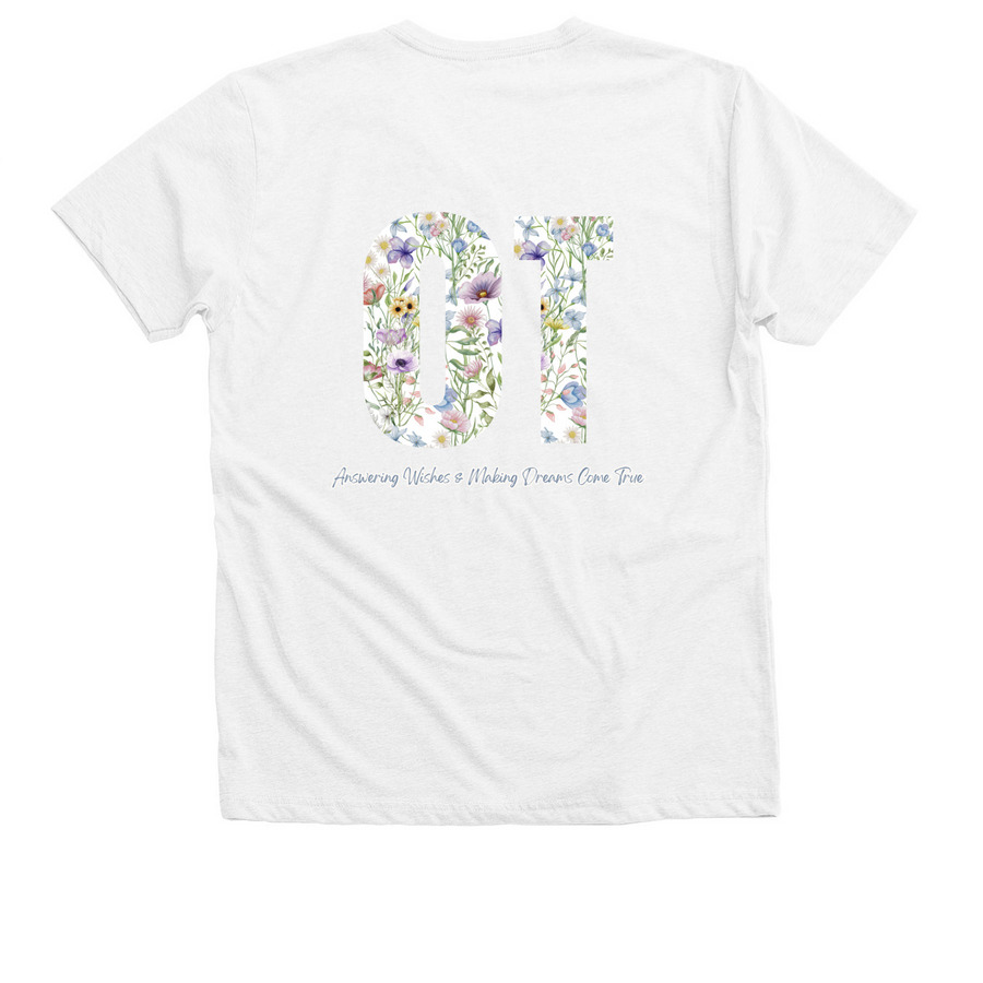 The OT Month, a Solid White Blend Premium V-Neck Tee (back-view)