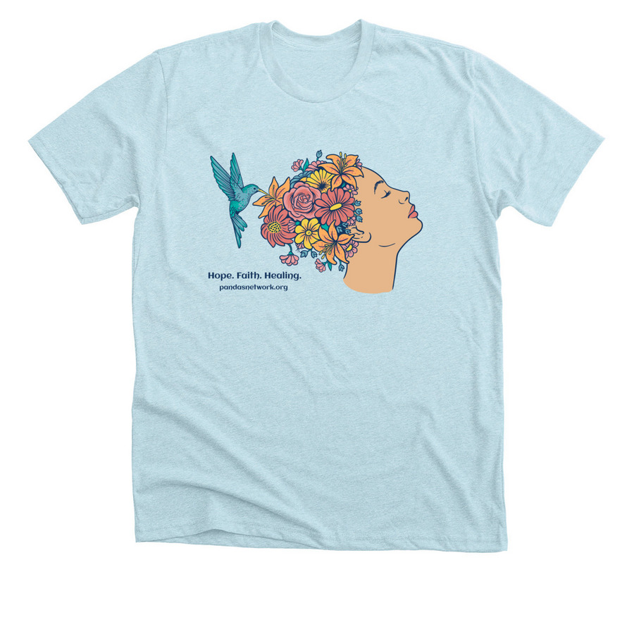 Hope. Faith. Healing. by Emily N., a Heather Ice Blue Premium Unisex Tee