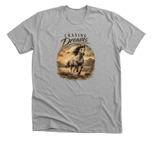 Chasing Dreams, a Athletic Heather Premium Unisex Tee