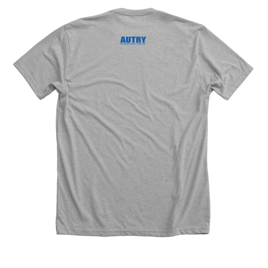 Tech Logo - Blue, a Athletic Heather Premium Unisex Tee (back-view)