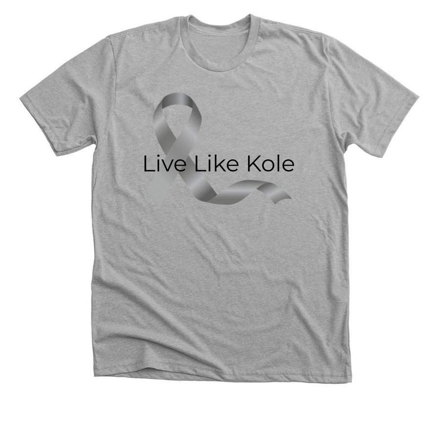 GRAY RIBBON, a Athletic Heather Premium Unisex Tee