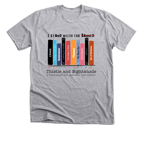 I Stand with the Banned, a Athletic Heather Premium Unisex Tee
