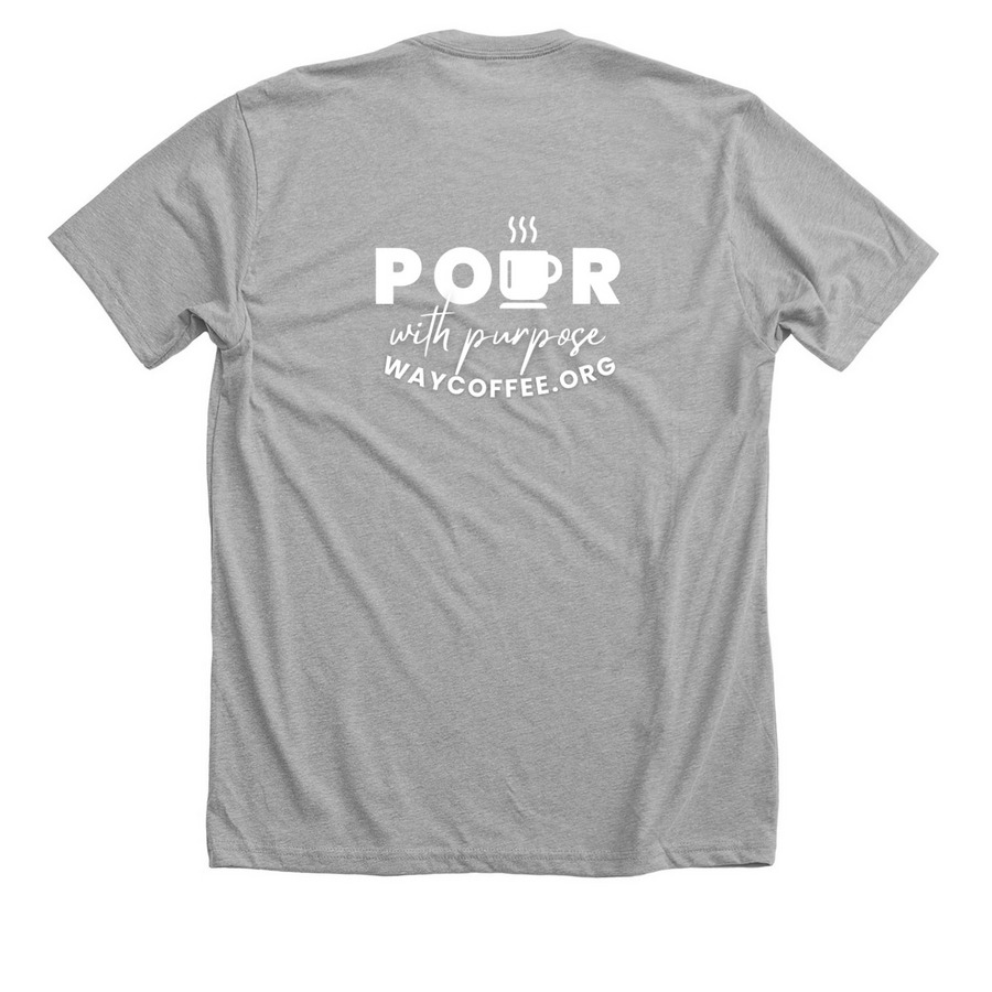 Cross Logo, a Athletic Heather Premium Unisex Tee (back-view)