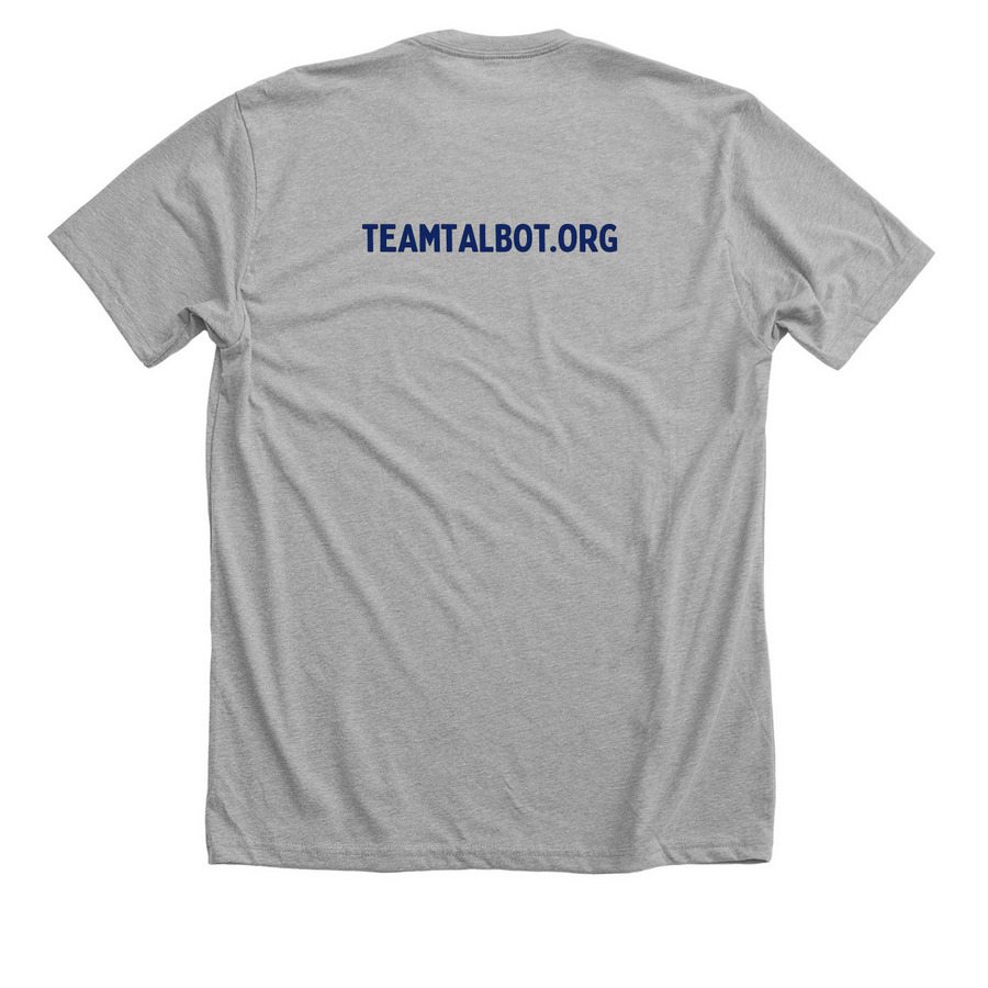 Team Talbot!, a Athletic Heather Premium Unisex Tee (back-view)