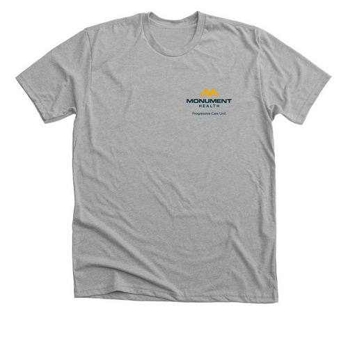 Gray Chest Design, a Athletic Heather Premium Unisex Tee