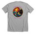 Woman's Brighter Worn&nbsp;, a Athletic Heather Premium Unisex Tee (back-view)