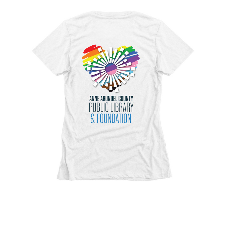 You Belong Pride 2023 T-Shirt, a White Women's Slim Fit Tee (back-view)