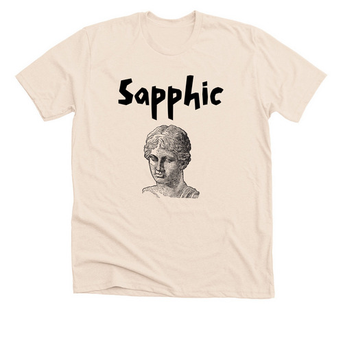 Sapphic, a Heather Soft Cream Premium Unisex Tee