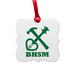 Christmas Ornament, a White Aluminum Square Ornament