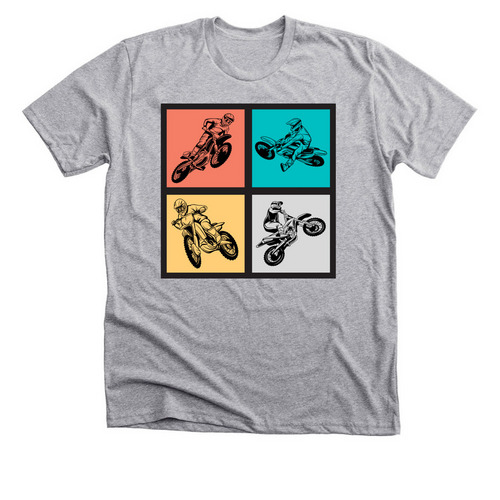 MOTORCROSS IN ACTION, a Athletic Heather Premium Unisex Tee