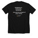 Small Cornerstone Logo + Mission Statement, a Solid Black Blend Premium Unisex Tee (back-view)