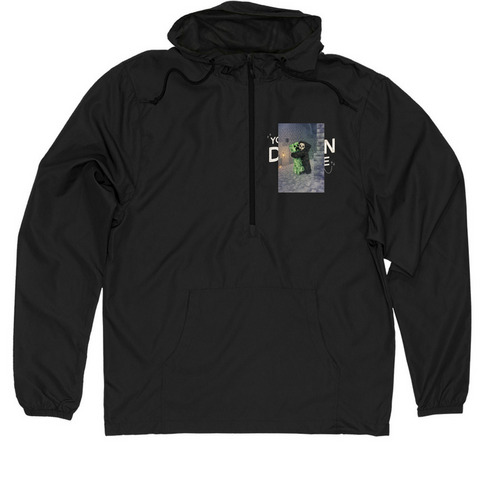 Creeper Hugs!, a Black Quarter-Zip Windbreaker