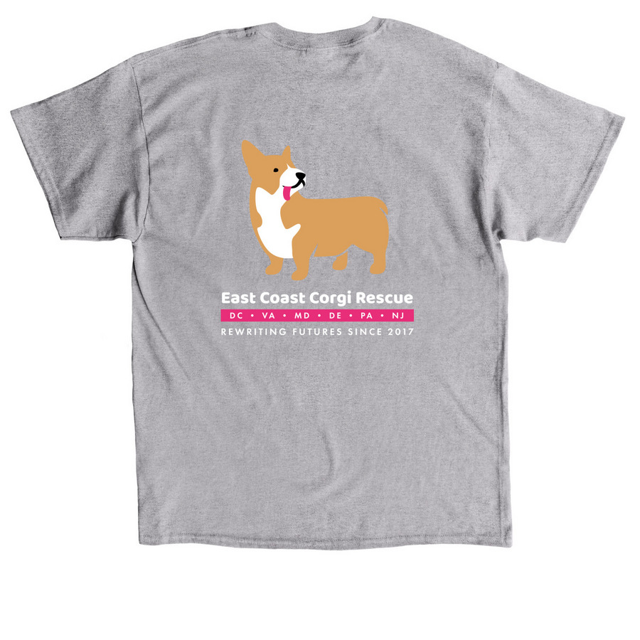 ECCR Sorry I'm Late, a Sport Grey Classic Unisex Tee (back-view)