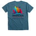 Onancock Sail 250 Shirts Logo on the Back, a Heather Deep Teal Premium V-Neck Tee (back-view)
