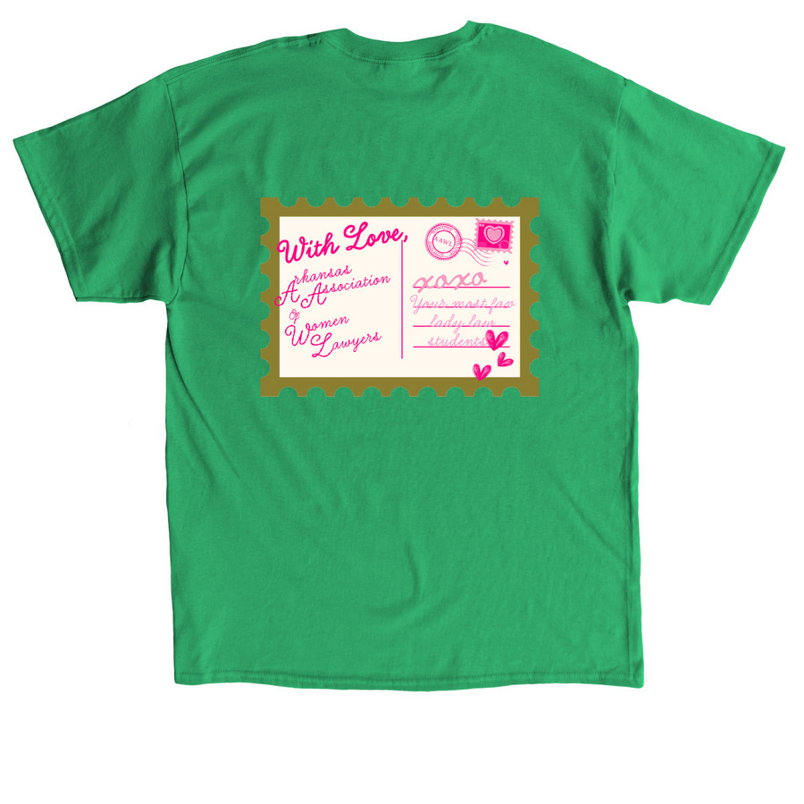 Postcard from AAWL!, a Irish Green Classic Unisex Tee (back-view)
