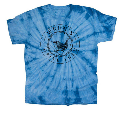 Wren's Drive Thru - Tie Dye design #2, a Baby Blue Classic Tie Dye Tee