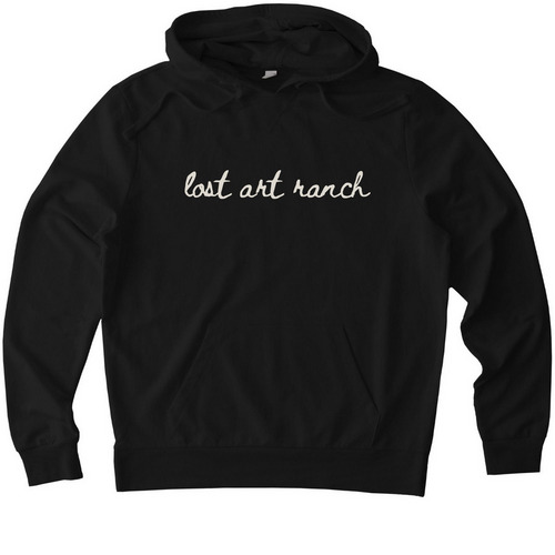 Lost Art Ranch Original Hoodie&nbsp;, a Deep Black Allmade Organic French Terry Pullover Hoodie
