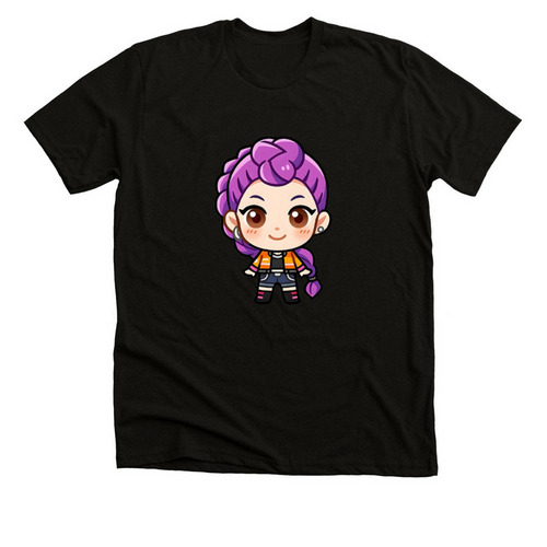 Rumi Kpop Demon Hunters, a Solid Black Blend Premium Unisex Tee