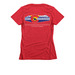 Spanish Peaks!, a Red Women's Slim Fit Tee (back-view)