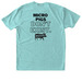 Double sided statement tee, a Tahiti Blue Triblend Unisex Tee (back-view)