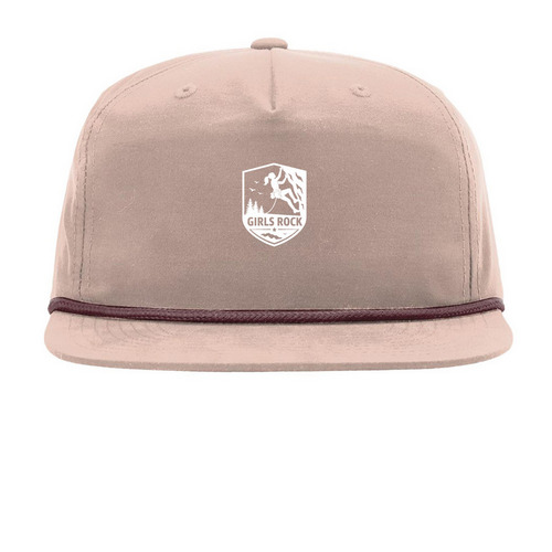 Girls Rock! Hat, a Pale Peach/ Maroon Printed Umpqua Snapback Cap