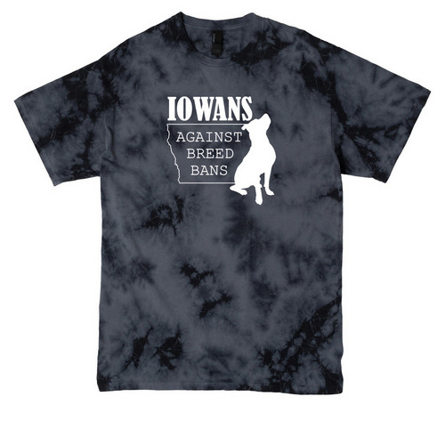 Iowans Against Breed Bans, a Black Crystal Tie Dye Tee
