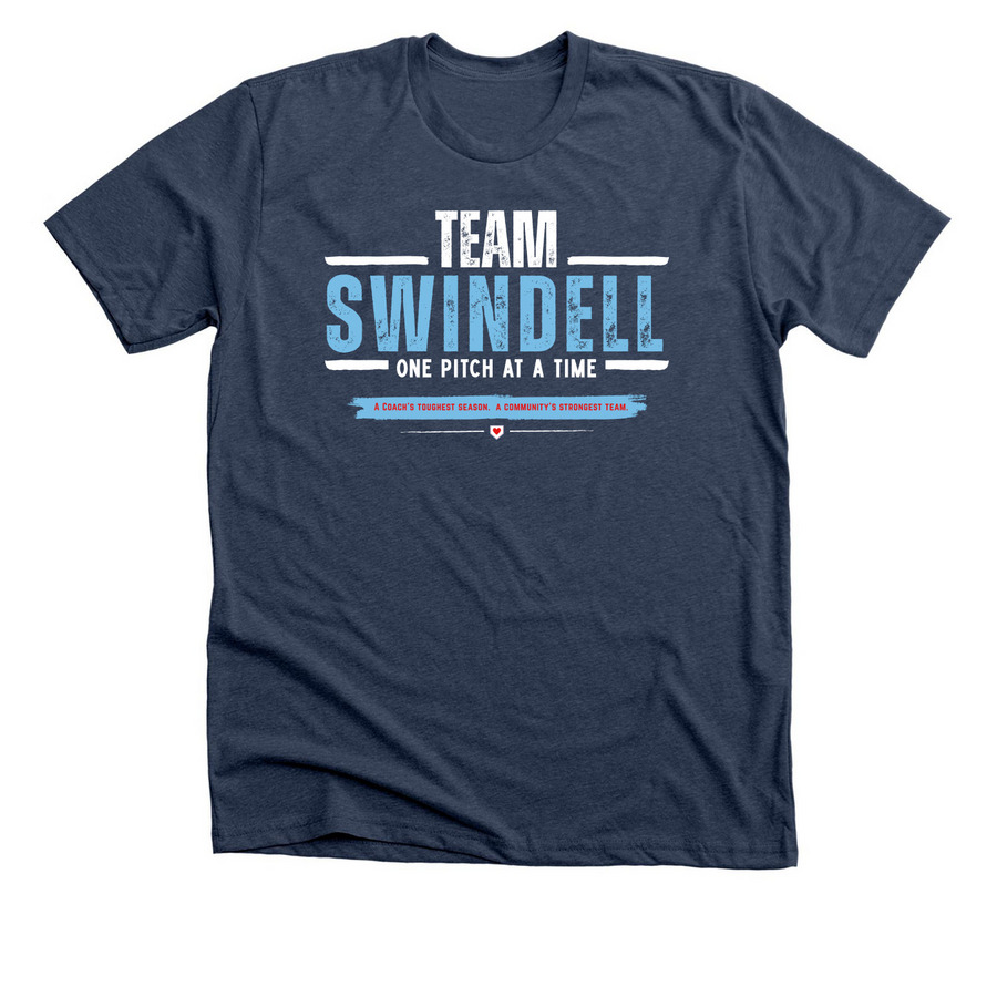 Team Swindell Shirts, a Heather Navy Premium Unisex Tee