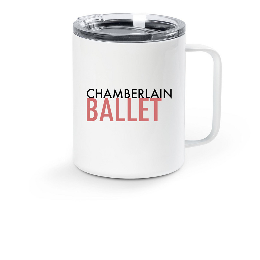 Insulated Travel Mug (Standard Logo, a White Stainless Steel Travel Mug