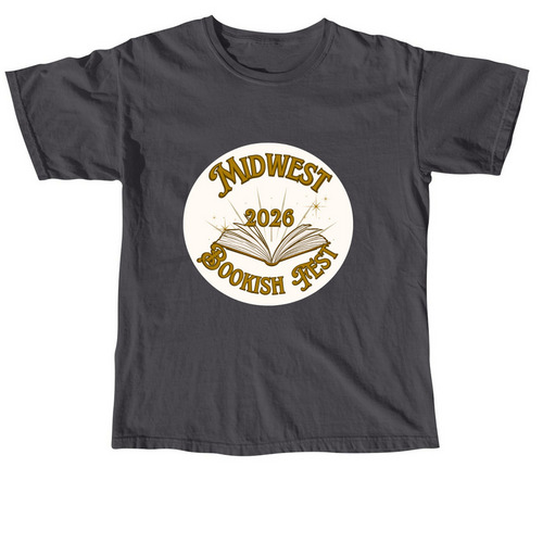 Midwest Bookish Fest 2026 Logo Shirt, a Graphite Comfort Colors Unisex Tee